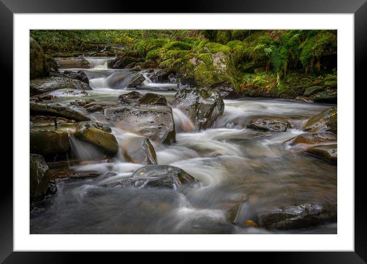 Small waterfall at Melincourt brook. Framed Mounted Print by Bryn Morgan