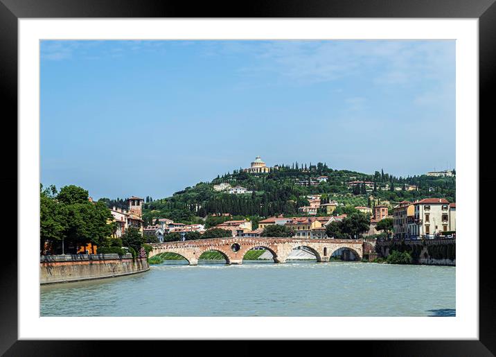 Ponte Pietra Framed Mounted Print by Steve Purnell