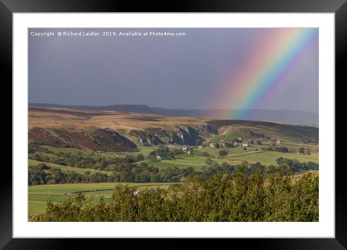 Rainbow's End, Holwick, Teesdale Framed Mounted Print by Richard Laidler