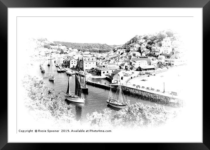 Luggers at Looe in South East Cornwall Framed Mounted Print by Rosie Spooner