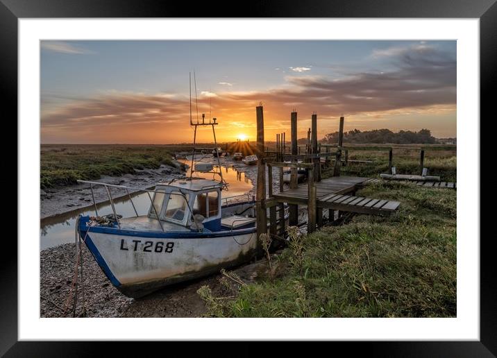 Sunrise in Autumn at Thornham Framed Mounted Print by Gary Pearson