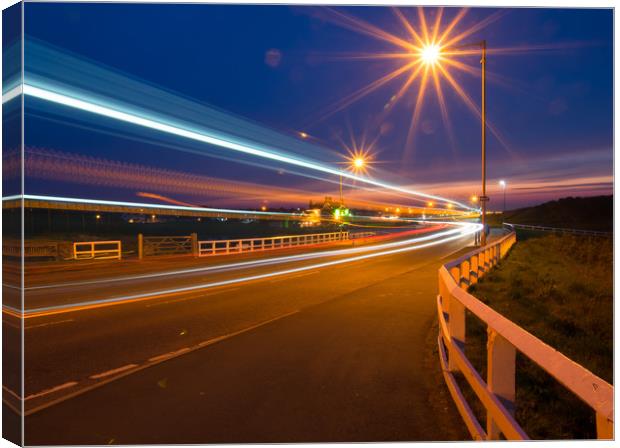 Light Trails Canvas Print by David Irving