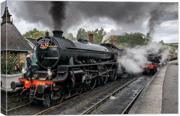 Thompson B1 at Grosmont Canvas Print by Dave Hudspeth Landscape Photography