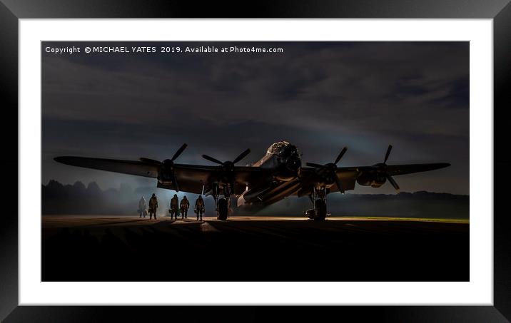 Lancaster Bomber Framed Mounted Print by MICHAEL YATES