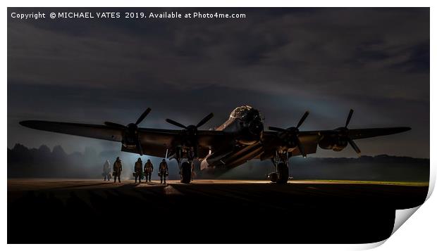 Lancaster Bomber Print by MICHAEL YATES