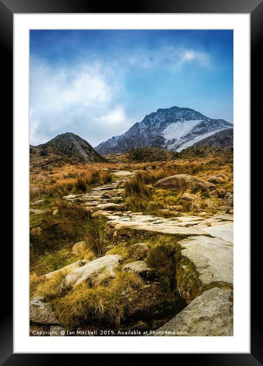 Path To Tryfan Framed Mounted Print by Ian Mitchell