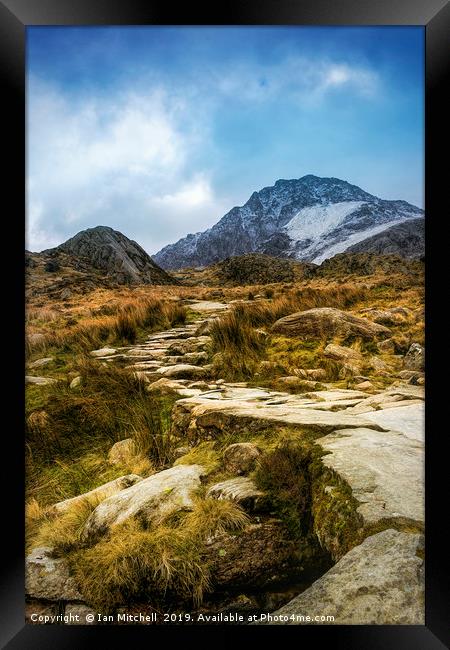 Path To Tryfan Framed Print by Ian Mitchell