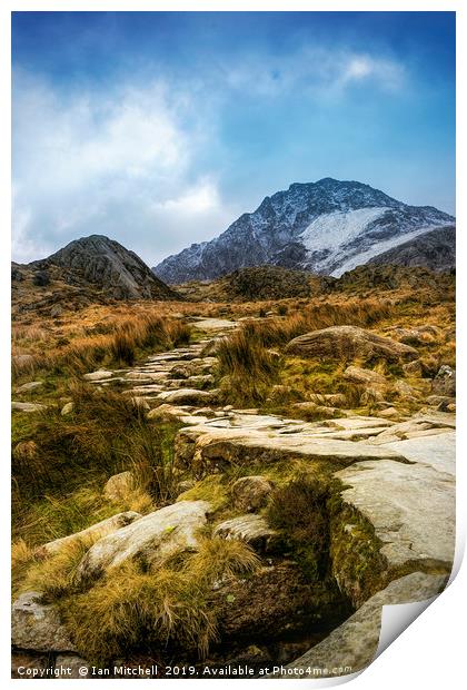 Path To Tryfan Print by Ian Mitchell