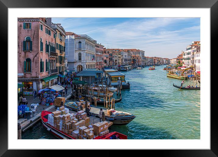 Grand Canal Around the Bend Framed Mounted Print by Darryl Brooks