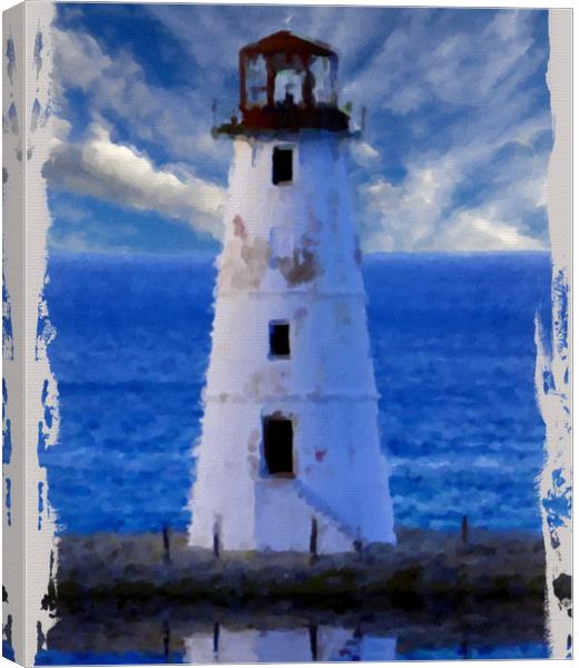 Lighthouse on Narrow Land Canvas Print by Darryl Brooks