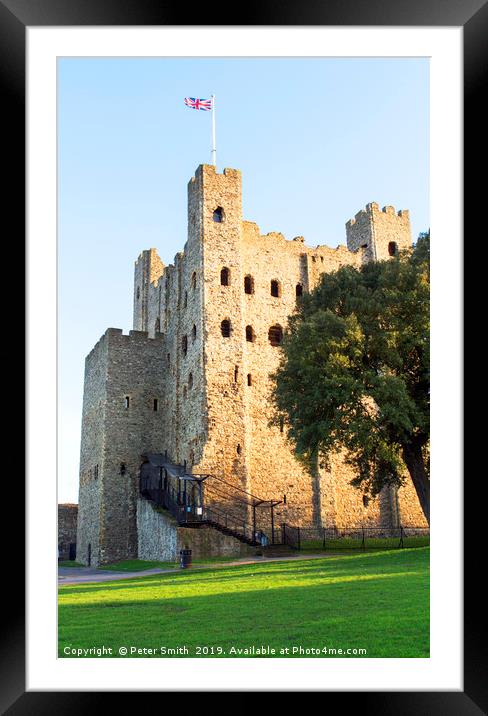 Rochester Castle, Rochester ,Kent ,UK Framed Mounted Print by Peter Smith