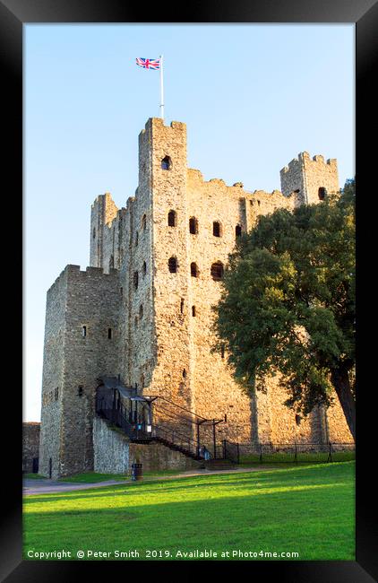 Rochester Castle, Rochester ,Kent ,UK Framed Print by Peter Smith