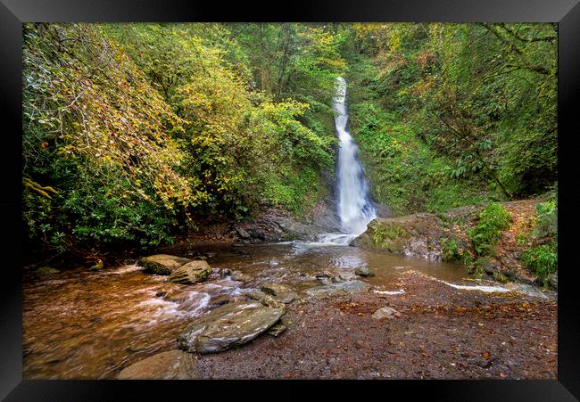 White lady falls Devon Framed Print by Eddie John