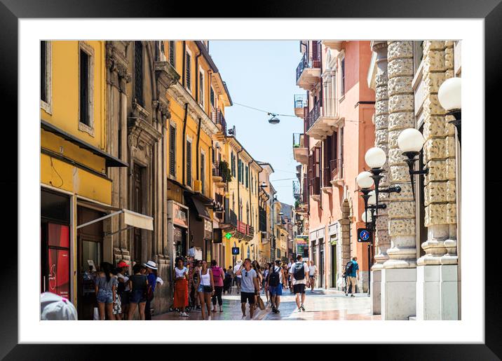 The Romantic Streets of Verona Framed Mounted Print by Steve Purnell