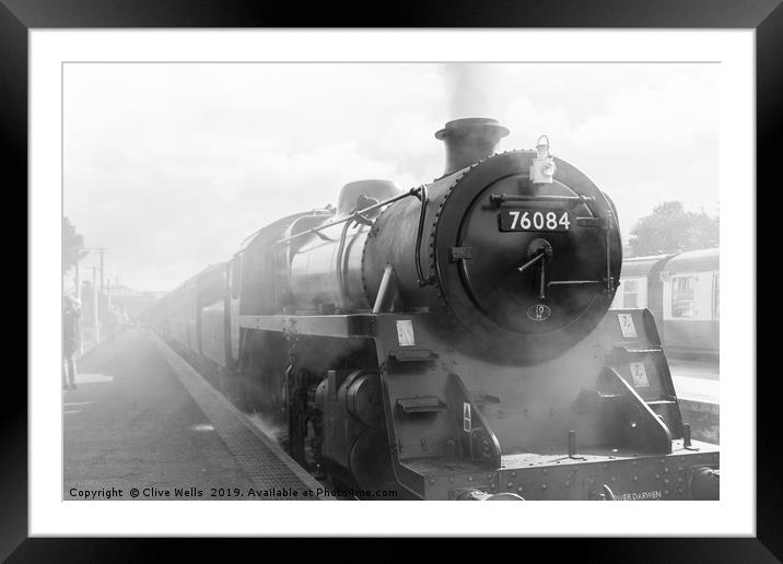 Ready to go at Sheringham Station in North Norfolk Framed Mounted Print by Clive Wells
