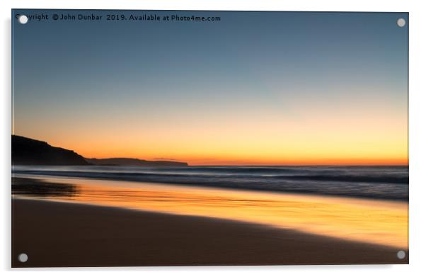 Palm Beach Dawn Acrylic by John Dunbar