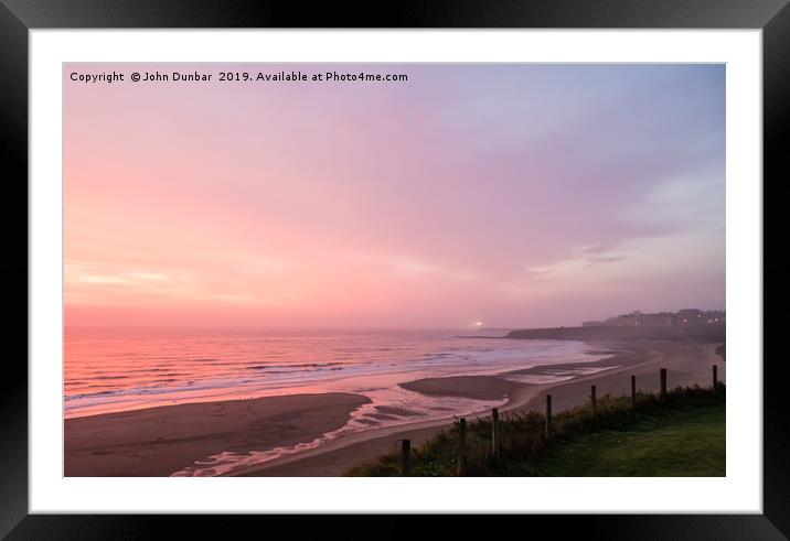 Dawn On Tynemouth Beach Framed Mounted Print by John Dunbar