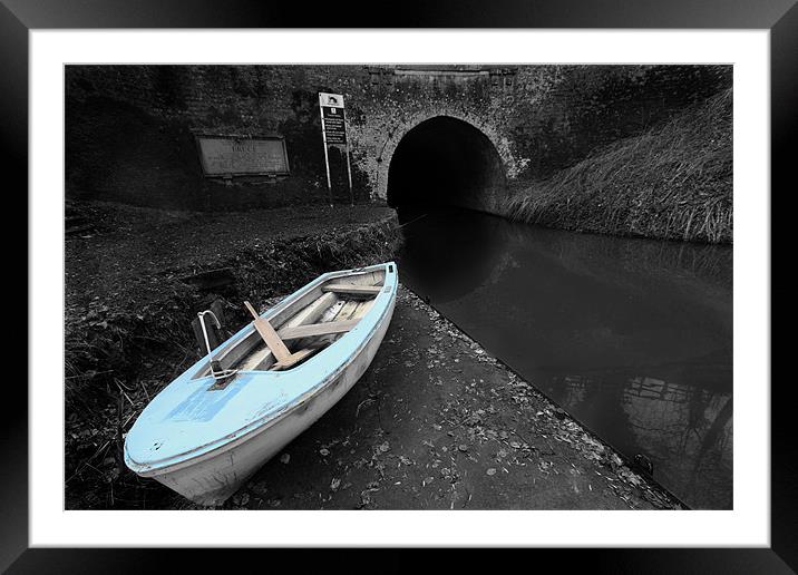 Little Blue Boat by Bruce Tunnel Framed Mounted Print by Samantha Higgs