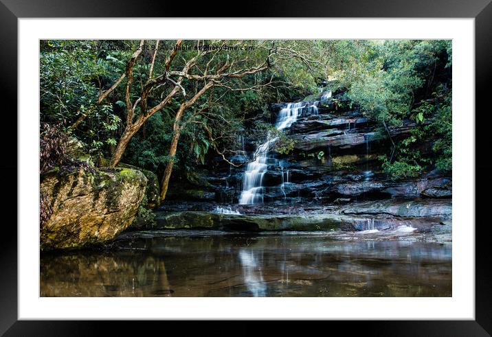 Somersby Falls in August Framed Mounted Print by John Dunbar