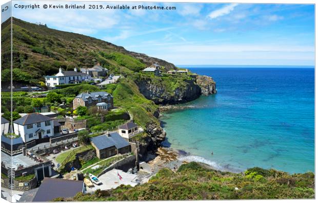 trevaunance cove at st agnes in cornwall, england. Canvas Print by Kevin Britland