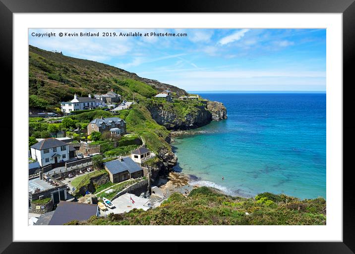 trevaunance cove at st agnes in cornwall, england. Framed Mounted Print by Kevin Britland