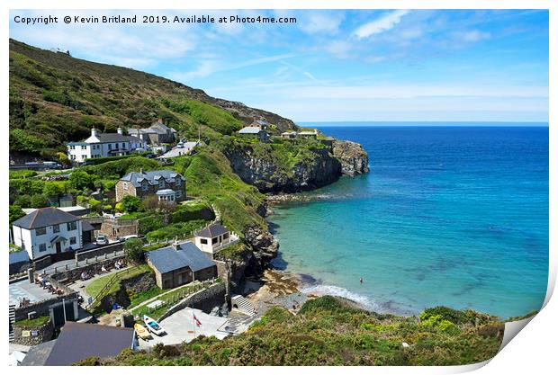 trevaunance cove at st agnes in cornwall, england. Print by Kevin Britland