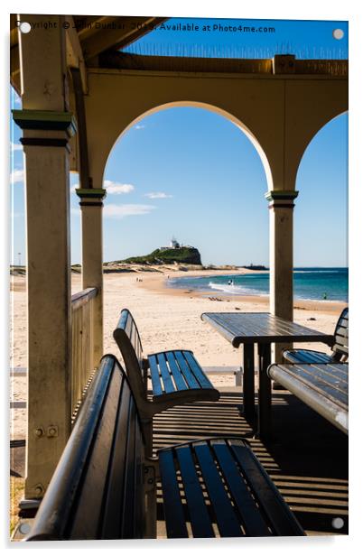 Nobby's Beach Acrylic by John Dunbar