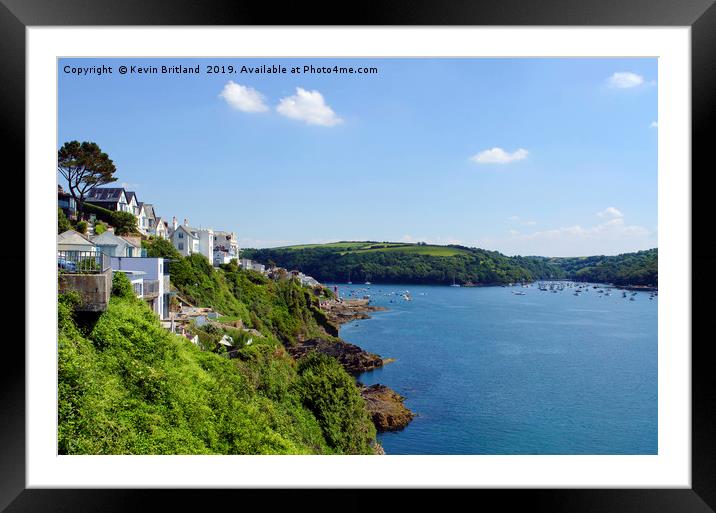 river fowey cornwall Framed Mounted Print by Kevin Britland