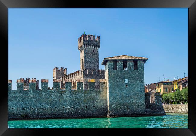 Sirmione Castle 1 Framed Print by Steve Purnell