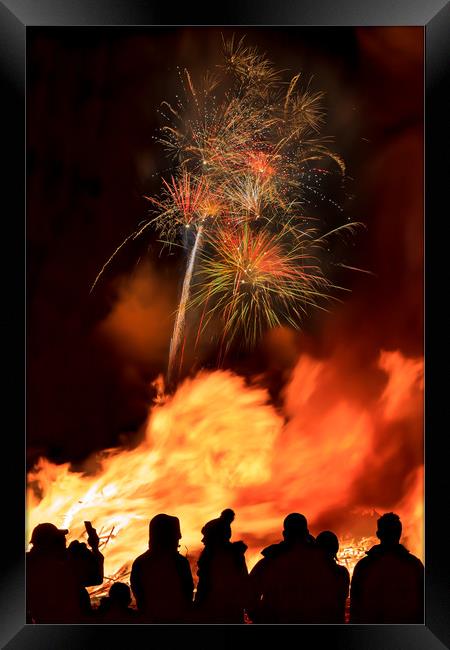 Firework Party Framed Print by David Belcher