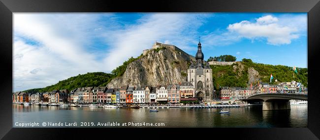 Dinant Panorama Framed Print by DiFigiano Photography