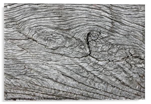 Old oak lime washed beam Acrylic by John Biglin