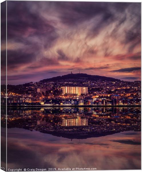 Dundee Reflections on the Tay Canvas Print by Craig Doogan