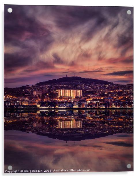 Dundee Reflections on the Tay Acrylic by Craig Doogan