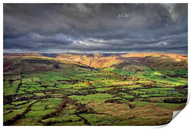 Last Light over the Vale of Edale                  Print by Darren Galpin