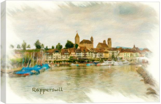 Rapperswil Cityscape Canvas Print by DiFigiano Photography
