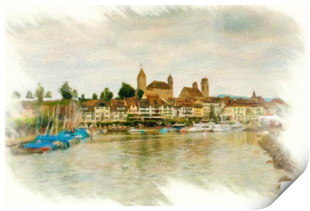 Rapperswil Cityscape 2 Print by DiFigiano Photography