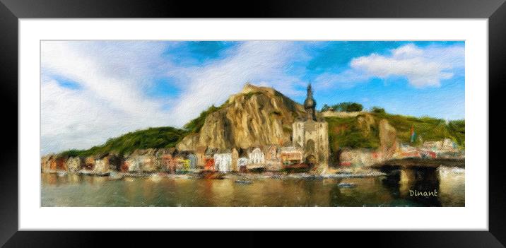 Dinant Cityscape 1 Framed Mounted Print by DiFigiano Photography