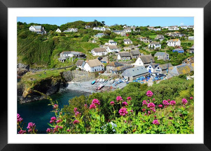 cadgwith cove cornwall Framed Mounted Print by Kevin Britland