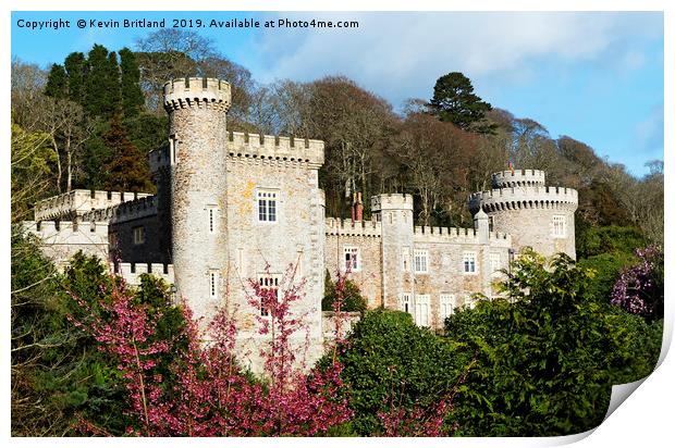 Caerhays castle cornwall Print by Kevin Britland
