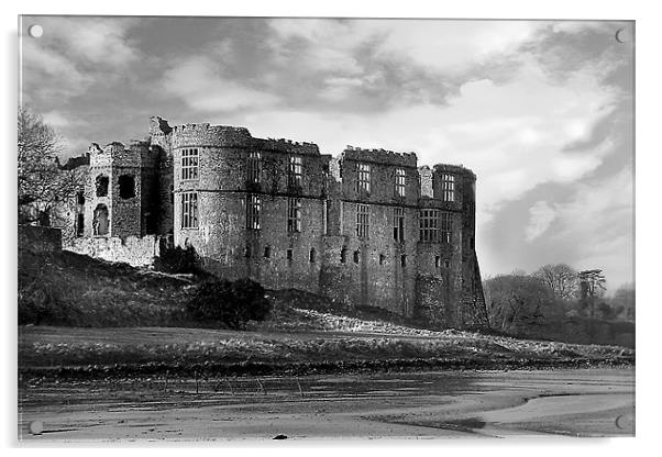 Carew Castle Acrylic by Brian Beckett