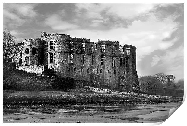 Carew Castle Print by Brian Beckett
