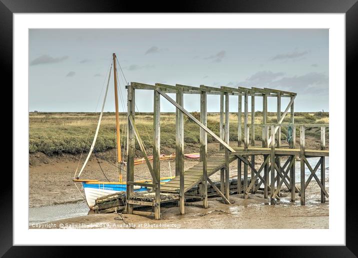 Low tide at Morston, Norfolk.  Framed Mounted Print by Sally Lloyd