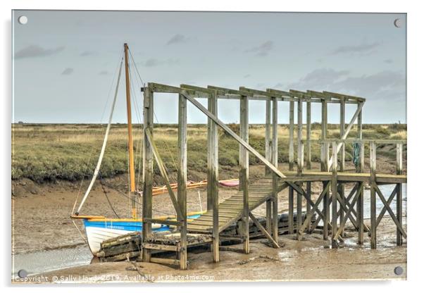 Low tide at Morston, Norfolk.  Acrylic by Sally Lloyd