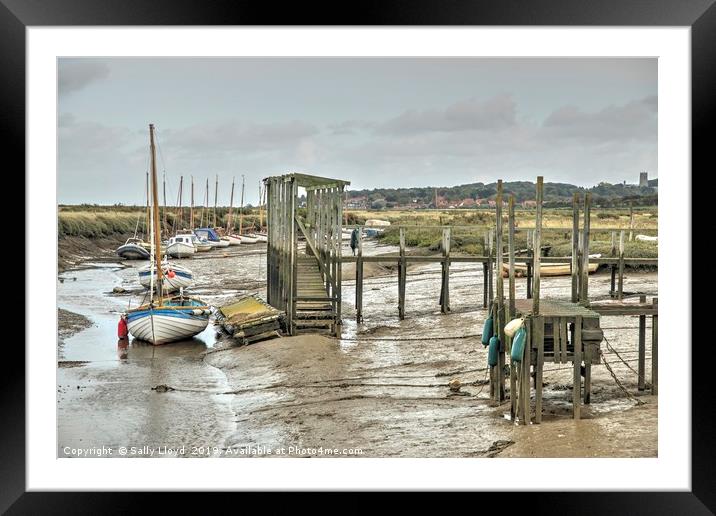 Low tide betwixt Morston and Blakeney Framed Mounted Print by Sally Lloyd