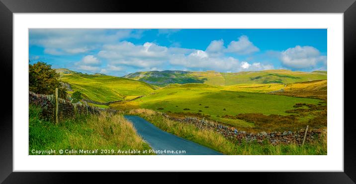 Dales Panorama Framed Mounted Print by Colin Metcalf