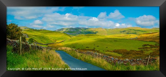 Dales Panorama Framed Print by Colin Metcalf