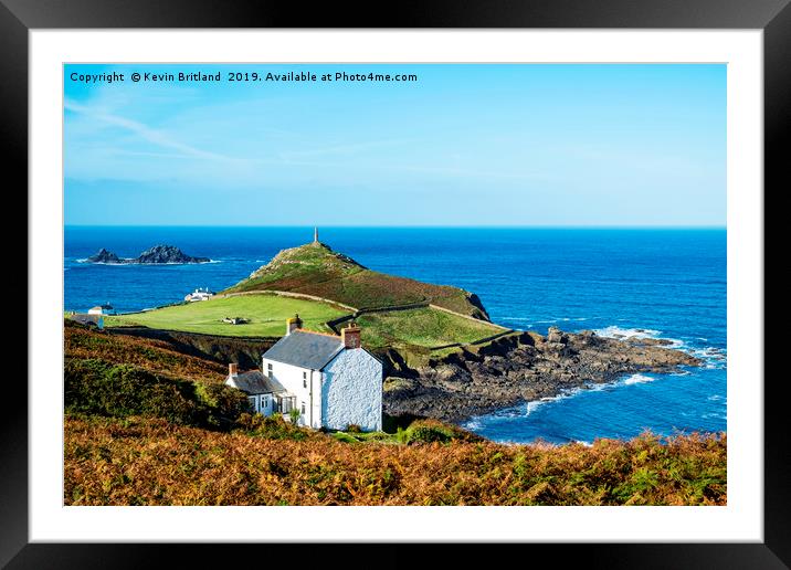 cape cornwall Framed Mounted Print by Kevin Britland