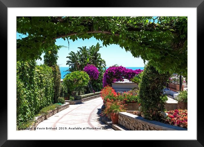 italian garden capri Framed Mounted Print by Kevin Britland