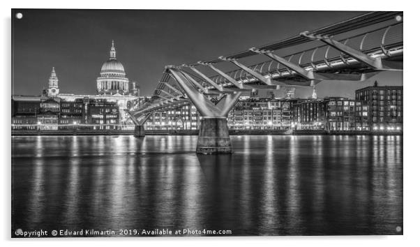 Millennium Bridge Acrylic by Edward Kilmartin